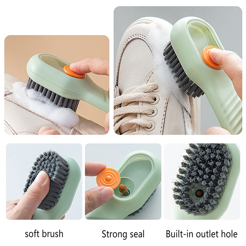 Automatic Liquid Discharge Shoe Brush